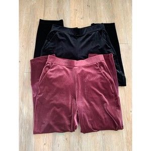 Ann Taylor Loft velvet velour pull on pants (2) size M
